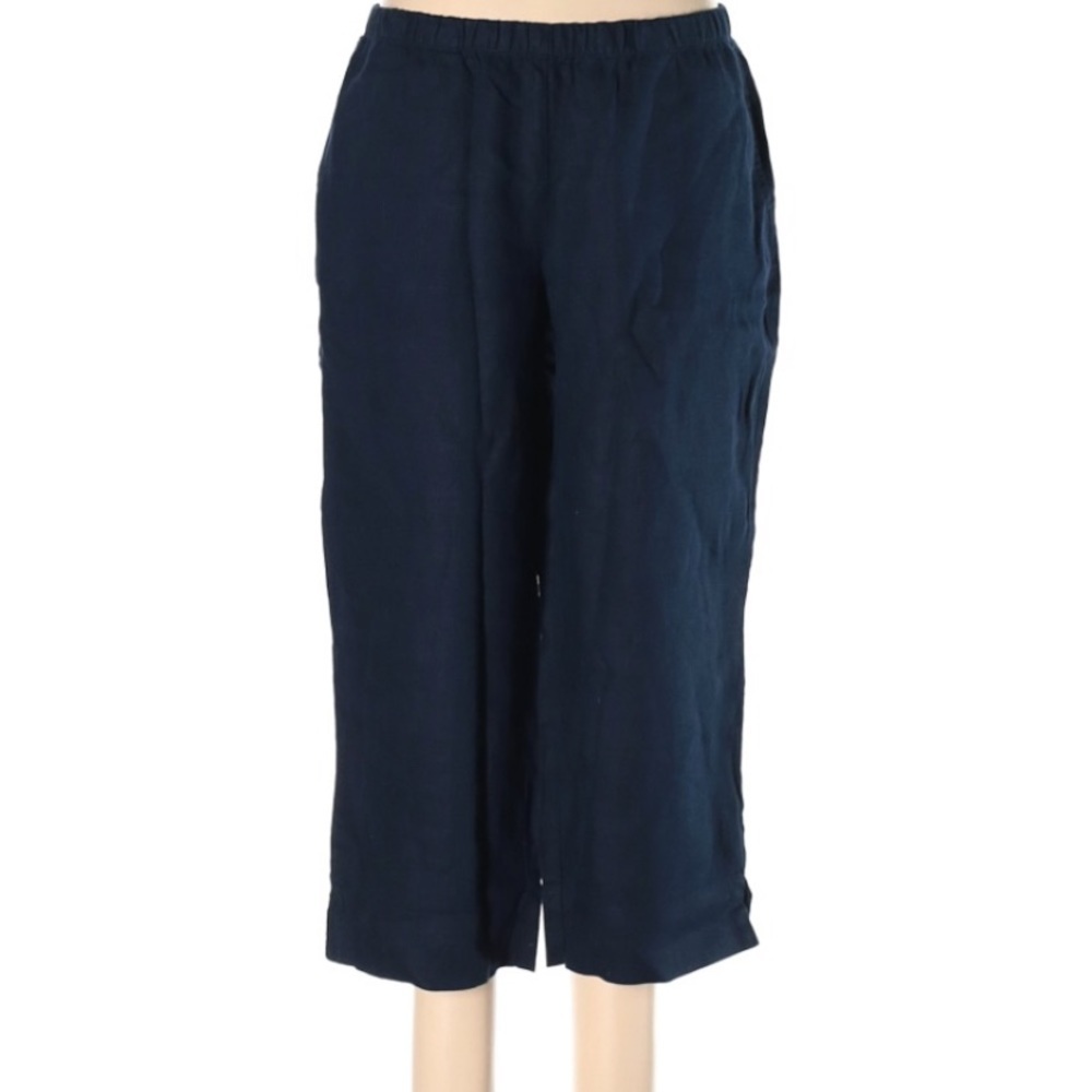 J Jill Love‎ Linen Seaside Blue Cropped Pants MP